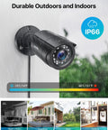 4 In 1 1080P Outdoor Indoor Security Camera With Night Vision And Weatherproof Housing TVI CVI AHD CVBS Compatible under rain