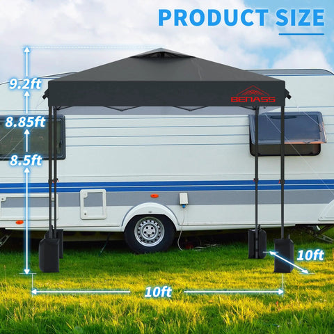 10x10 Pop Up Canopy With Sidewalls For Parties And Events, Easy Up Instant Setup, Heavy Duty Outdoor Tent, weather-ready tent dimensions