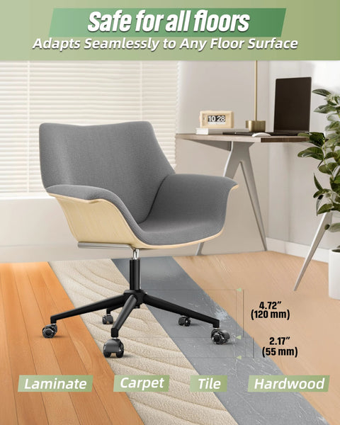 24 Inch Criss Cross Chair Base Replacement With Rubber Casters For Home Office Swivel Chairs on various floor surfaces