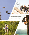 Various scenes using Three Hole Climbing Pulley For Zipline Systems And Rope Climbing Beefy Heavy Duty Ultra Lightweight 5 Oz 7075 Aluminum