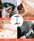 Rolling Salon Cart With Wheels Mobile Styling Station Aluminum Tray Trolley For Salon Essentials Adjustable Height Hairstylist Tray With 10 Disposable Covers Portable And Durable in various settings: salon, spa, home, tattoo shop.
