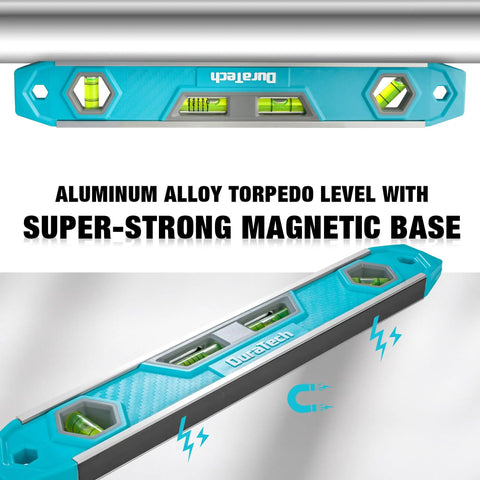 12 Inch Magnetic Torpedo Level With Neon Bubbles And V Groove For Right On Point Layouts And Quick Slope Readings Built Heavy Duty For No Sweat Diy Projects And Solid Contractor Work