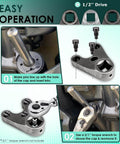 Diagram showing installation of Trim Tilt Pin Wrench Set MT0004 MT0006 MT0009 for Yamaha Suzuki Johnson Evinrude Honda outboards