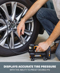 Cordless Tire Inflator With Digital Gauge On The Go Portable Air Pump Up To 150 PSI Auto Shut Off 20V Battery Powered For Cars