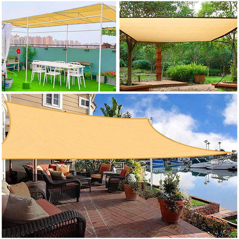 Custom Shade Cloth With Grommets For Patio And Garden, Heat Resistant HDPE Pergola Shade Cover, coffee color on patios