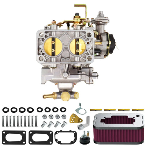 2 Barrel Weber 32 36 Carburetor With Air Filter Assembly Kit For Toyota Pickup Celica 20R 22R Mazda B2000 B2200 720 510 CJ5 CJ7 CJ8 Electric Choke Replacement