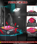 Pro Grade Ghost Hunting Gear For Paranormal Investigations With Real Time EMF Detector, LED Alerts And Audible Alarms To Capture Real Evidence Of Spirits. Handheld EMF meter with antenna and LEDs