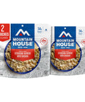 Fettuccine Alfredo With Chicken Freeze Dried Camping Meal For Outdoors Creamy Comfort Food, 2-pack packaging front view