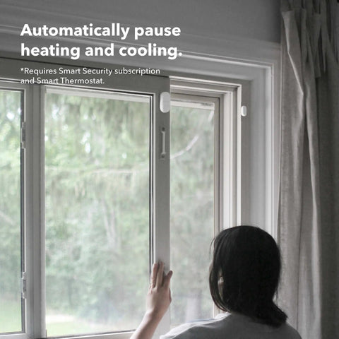 Person using 2-Pack WiFi Door And Window Sensor For Smart Home Security With Real-Time Alerts, No Subscription Needed, Energy Savings, White.