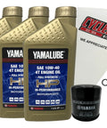Full Synthetic Yamalube Oil Change Kit For Yamaha MT 03 2021 Through 2025 Includes Three Quarts 10W40 Oil Yamaha Oil Filter