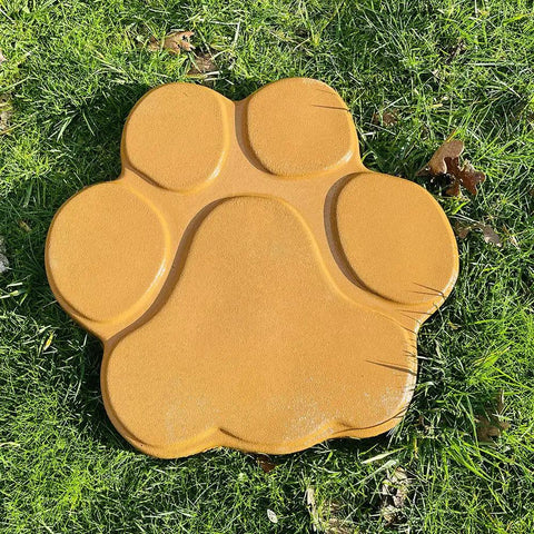 Dog And Cat Paw Print Stepping Stone Mold For Concrete Diy Garden Pathway Reusable Textured Non Slip Stone Mold 16 Inch