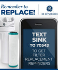 Universal 10 Inch Under Sink Water Filter Replacement, Single Stage Filtration for Most Drop In Systems, text reminder display