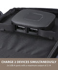 Close-up of dual USB-A ports on Portable Solar Panel With Foldable 4 Panel Design, 28W Charging Power, Dual USB A Ports For Phone On Camping