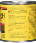Rich Interior Wood Stain Dark Walnut Half Pint Can showing product details for wood finishing and application instructions.