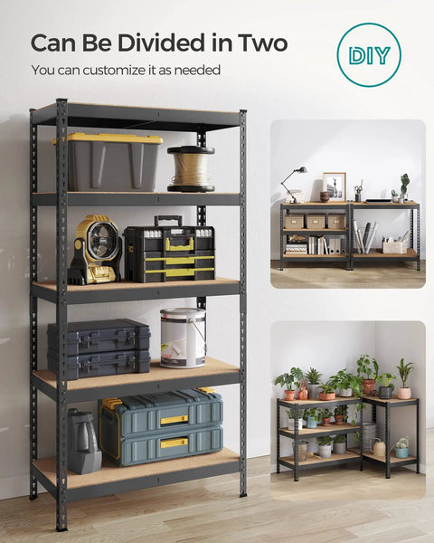 Rock Solid Steel Shelving Rack Set Of Two With Five Adjustable Levels Zero Fuss Boltless Setup Holds Heavy Loads Up To 462 Pounds Per Tier Built Tough Garage And Workshop Organizer