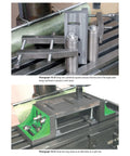 Book page from The Milling Machine for Home Machinists showing two metal milling fixtures with clamps and an angle plate.