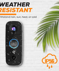 Wireless Video Doorbell Camera With Chime And 2 Way Audio, Motion Sensor, Night Vision, IP56 weather resistant