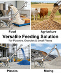 Rock Solid Automatic Screw Conveyor Feeder Machine With Food Grade Stainless Steel Auger used for efficient granule transfer in agriculture.