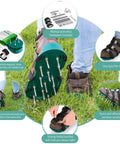 Lawn Aerator Shoes For Grass Health And Soil Ventilation Yard Aeration Tool With 3 Adjustable Straps And Heavy Duty Buckles