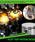 70mm Flat Top Piston And 0.550 Ring Kit For Predator 212cc 224cc And GX160 GX200 6.5HP Engines Boost Power For Mini Bikes And Go Karts With Head Gasket And 18Lb Valve Springs
