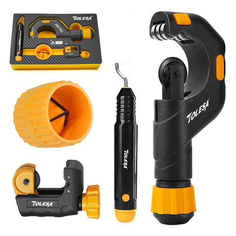 Heavy Duty Mini Pipe Cutter Tool One Eighth Inch To Two Inch With Deburring Reamer, Speed Cutting Tubing Cutter Set