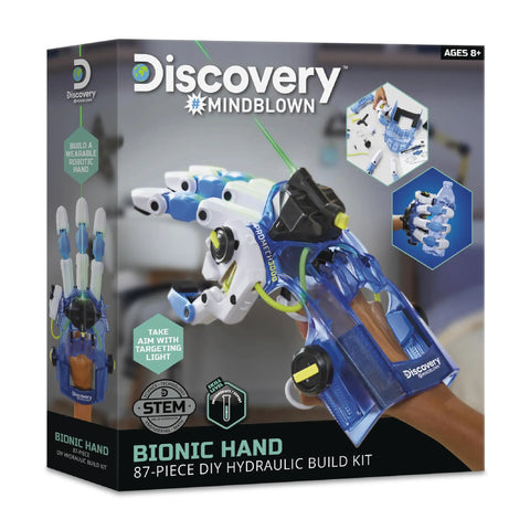 Box of Hands On Wearable Robotic Hand Kit For Kids 87 Piece DIY STEM Project That Lets You Build A Real Hydraulic Hand Left Or Right Hand