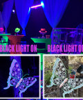 Two Pack LED Black Light Bar With Switch And Plug 5ft Cable 38W UV Glow Light For Party Vibes Up To 1200 Sq Ft Coverage Glow Effect