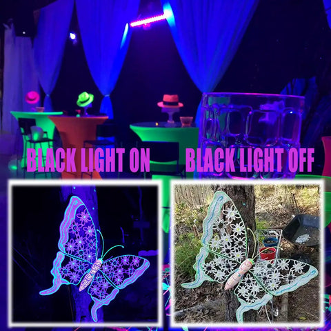 Two Pack LED Black Light Bar With Switch And Plug 5ft Cable 38W UV Glow Light For Party Vibes Up To 1200 Sq Ft Coverage Glow Effect