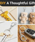 Pack Of Fifty Silver Lobster Claw Clasp Keys With Swivel Snap Hooks And Mini Jump Rings For Keychain Clips Lanyards And Diy Craft Projects That Are Solid Rust Proof And Straight Up Dead Easy To Use For Fresh Everyday Carry, featuring various keychain designs.