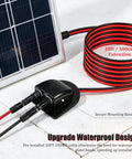 Solar Cable Entry Gland Kit With 10Ft 10AWG Extension Cable IP68 Waterproof Dual Roof Wire Housing Junction Box for RVs and boats