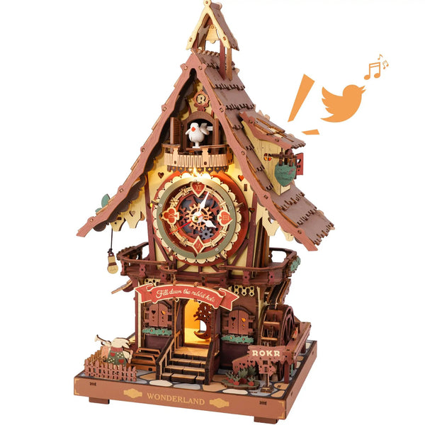3D Wooden Puzzle Cuckoo Clock Model Kit For Adults ✓