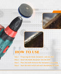 How to use Drill Powered Lawn Mower Blade Sharpener Kit Pack Of 3 with electric drill for sharpening mower blades