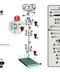 Pro Grade Stop Motion Rig With 500g Payload, Heavy Duty Stainless Steel Helping Hand, Soldering Station Stand, Flexible Foldable Joints With CNC Machined Balls For Smooth Puppet Rigging In Stop Motion Animation parts diagram with steel base and rods