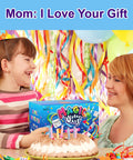 Mom and daughter celebrating with Magic Water Elf Toy Kit For Kids Make Your Own Water Pets With 10 Colorful Gels And 6 Creature Molds