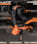 Hardcore Synthetic Soft Shackle and Recovery Ring Kit With Snatch Pulley Ring For Winch Tackle Systems in use on vehicle