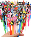 60 Piece Funny Pens Set For Adults With Positive Quotes And Quirky Graphics Like Cute Animals, Rainbows, Aliens, And Retro Designs