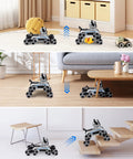 HuiJuKeJi interactive robot dog RC stunt car with gesture sensing, 2.4GHz, 4 mecanum wheels, LED eyes, blue accents.