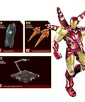 Marvel Infinity Saga Iron Man MK85 Armor Buildable Model Kit With LED Chest And Eyes, 149 Piece Articulated Figure with accessories