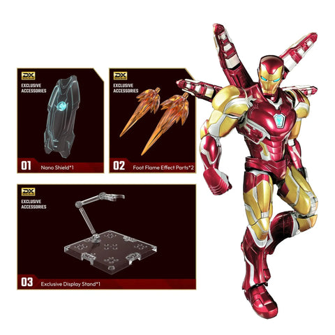 Marvel Infinity Saga Iron Man MK85 Armor Buildable Model Kit With LED Chest And Eyes, 149 Piece Articulated Figure with accessories