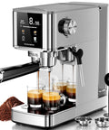 Solid Build 20 Bar Semi Automatic Espresso Machine With Pro Grade Milk Frother Led Display Adjustable Shot Volume Heavy Duty Stainless Steel Home Coffee Maker Zero Hassle Brewing with brewing espresso.