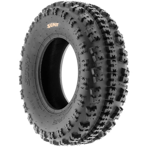 Knobby Sport ATV UTV Tires 22x7-10 Tubeless A027 6 Ply Set Of 2 showing rugged tread pattern for off-road use