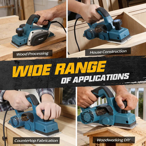 Three And One Quarter Inch Electric Hand Planer 16000RPM used for wood processing, house construction, countertop fabrication