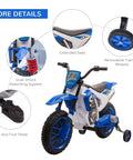 12V Kids Motorcycle With Treaded Tires And Soft Start For Smooth Rides 5 Mph Top Speed Ride On Electric Bike details