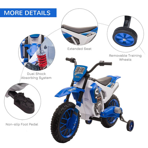 12V Kids Motorcycle With Treaded Tires And Soft Start For Smooth Rides 5 Mph Top Speed Ride On Electric Bike details