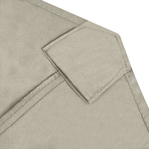 Close-up of beige corner stitching on 9 Foot Replacement Canopy for 8 Rib Market Patio Umbrella Beige Canopy Only