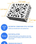 Doorbell Chime Cover Box Only White Wall Mount Door Bell Cover With Wood Piano Finish Decorative Chime Box Standard Size 7.63 x 5.94 Inches