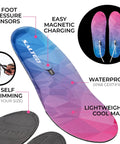 Smart Swing Posture Trainer Waterproof Bluetooth Unisex Golf Insole Coach with pressure sensors and magnetic charging
