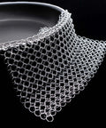 8x6 Inch Cast Iron Chainmail Scrubber for Safe Scratch Free Cleaning of Pre Seasoned Pans Griddles Barbecue Grills and Pots