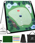 Sticky Golf Chipping Game Set With 6x6 Foot Metal Frame For Backyard Hangout And Indoor Outdoor Practice, includes accessories