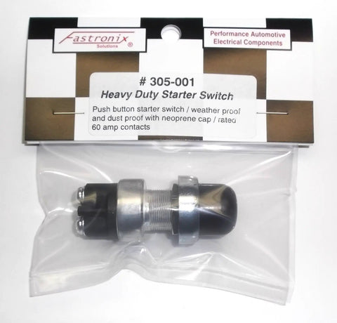 Heavy Duty Push Button Start Switch With Neoprene Cap Momentary Action 60 Amps At 12 Volts Five Eighths Inch Mount Hole